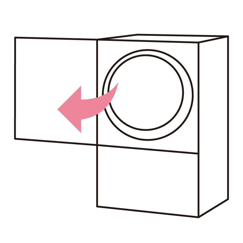 マットホワイト／扉：左開き