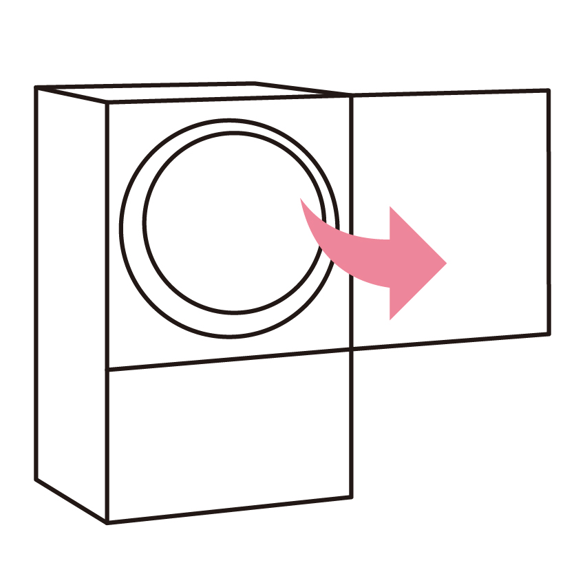 マットホワイト／ 扉：右開き