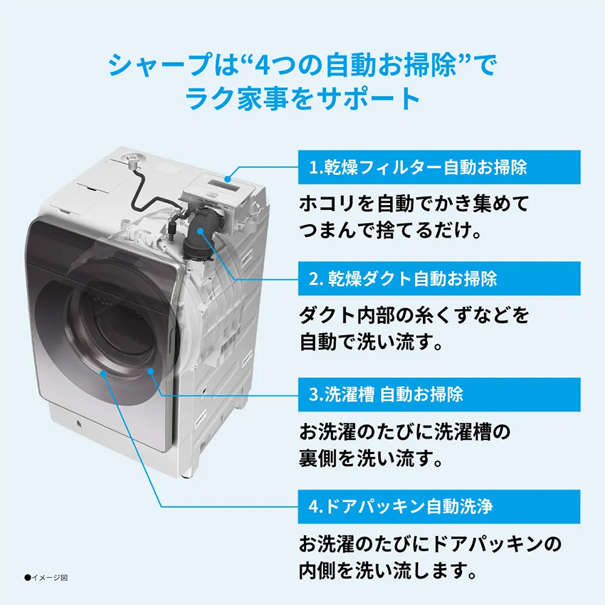 シャープ ドラム式洗濯機 ES-K11C