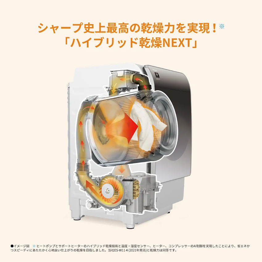 シャープ ドラム式洗濯乾燥機 ES-X12C