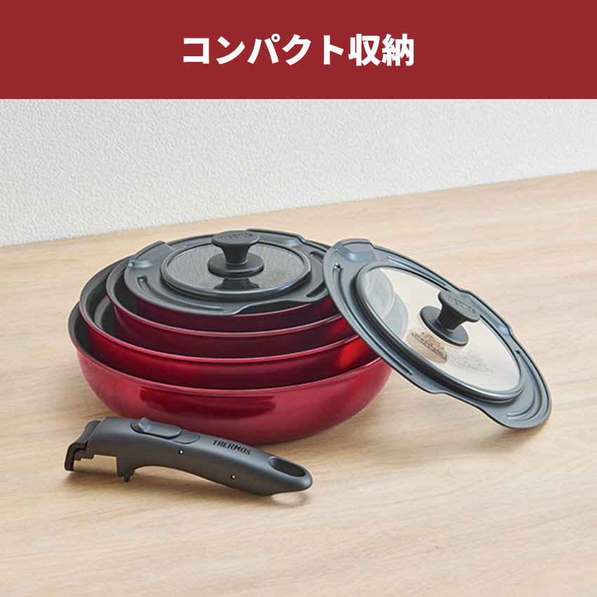 サーモス 取っ手のとれるフライパン8点セットDA