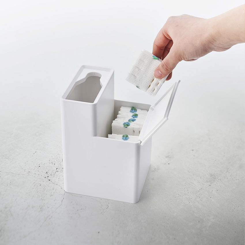 tower 替えブラシ収納付き流せるトイレブラシスタンド