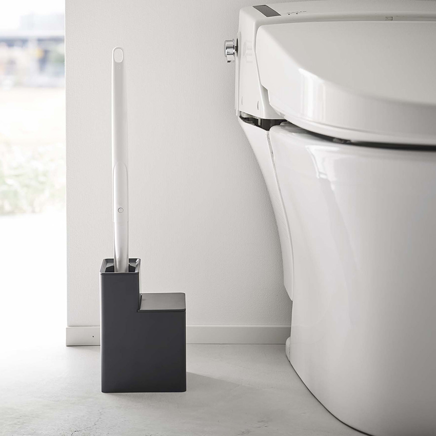 tower 替えブラシ収納付き流せるトイレブラシスタンド