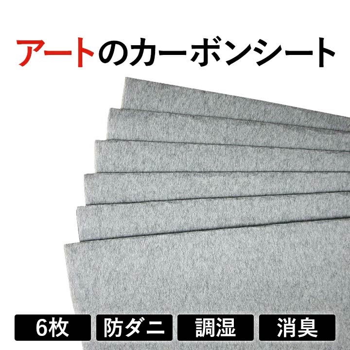 アートのカーボンシート 6枚入り // 湿気 対策 快適 調湿 特許 日本製 国産 安心 安全 炭 和紙 きれいな空気 防ダニ 消臭 田熱 保温 防カビ 抗菌 静電気 高価 オリジナル 靴箱 下駄箱 効果 おすすめ 新居 新築 引越し 転居